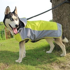 Haustierzubehör Hundebekleidung Topseller Modischer Kontrastfarben-Hunde-Regenmantel Wasserdichter Kapuzen-Regenponcho Jacke für Große Hunde Regenmantel - Product Image 2