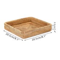 Plateau de service en osier de table en rotin tissé à la main vintage écologique à prix compétitif paniers de rangement faits à la main pour exportateur fiable