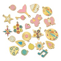 Soleil Musique Style Bohème Pendentif En Acier Inoxydable DIY Ours Dégoulinant D'huile Petit Poisson Coeur pour Femme Collier Suspendu Idée Cadeau