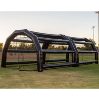 Filet de terrain de sport de baseball gonflable portable en nylon et PVC personnalisé de haute qualité Cage de baseball avec filet