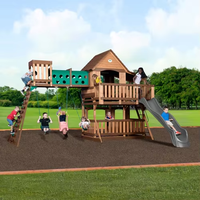 Équipements de jeux d'extérieur pour enfants, tunnel en bois, toboggan et installations de jeux de jardin pour aire de jeux