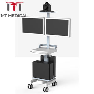 Chariot médical mobile à double écran MT MEDICAL pour hôpitaux : chariot pour équipement médical à haute capacité de charge - Product Image 5