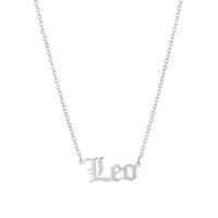 Collier en acier inoxydable couleur or et argent, imperméable, sans décoloration, mode simple, douze constellations pour femmes