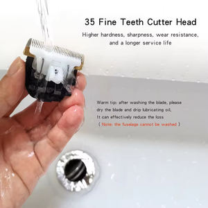 เครื่องตัดขนสัตว์เลี้ยงแบบพกพา เสียงเบา ชาร์จไฟได้ ไร้สาย ใบมีดเซรามิก สำหรับตัดขนแมวและสุนัข - Product Image 6