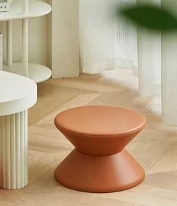 Taburete Bajo de Diseño Lazy Space para el Hogar, Sala de Estar, para Cambiar Zapatos, Taburete Nórdico Creativo de Plástico con Forma de Reloj de Arena - Product Image 5