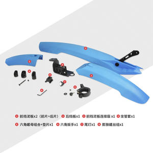 Garde-boue de vélo personnalisés 26 pouces réglables en résine plastique pour VTT – Bleu, Noir, Rouge, Blanc - Product Image 5