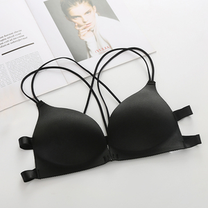 Sujetador de moda sin aros con cierre frontal para mujer, lencería Sexy acolchada, Bralette, Push up, sujetador sin costuras para mujer - Product Image 5