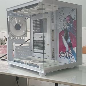 เคสคอมพิวเตอร์ T8 แบบใสเต็มด้าน DIY รองรับเมนบอร์ด ATX และ MATX พร้อมพัดลม ดีไซน์สวยงาม วัสดุโลหะ ไม่มีคอลัมน์ มีสินค้าในสต็อก - Product Image 5