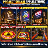 Projecteur de logo d'entreprise, lumière Gobo personnalisée, projecteur LED étanche IP67 pour la publicité sur les murs, les sols et les allées des magasins