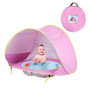 Tente imperméable pour enfants en plein air, tente pop-up de plage pour bébé avec piscine - Product Image 2