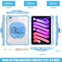 Étui transparent pour tablette iPad Mini 7, coques A17 Pro 2024 Mini7, étui mignon pour iPad Mini 6 8,3 pouces 2021 pour iPad Mini 6 7