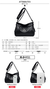New High Quality Women Messenger Bags for Women PU <b>Leather</b> Crossbody Bags Ladies Designer Shoulder Bags Tote Handbags and <b>Purses</b> - Product Image 3
