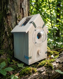 Casetta per Uccelli <span class=keywords><strong>in</strong></span> <span class=keywords><strong>Legno</strong></span> per Esterni con Struttura di Sospensione Rinforzata e Apertura per l'Osservazione - Product Image 4