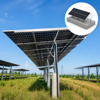 Système de montage solaire photovoltaïque fixe à poteau unique, support galvanisé à chaud, durée de vie de 25 à 30 ans pour les panneaux photovoltaïques