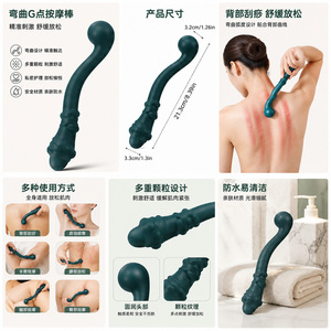 แท่งนวดหน้าซิลิโคนสีเขียว ปากกานวดกดจุดสำหรับดูแลผิวหน้าและผิวกาย - Product Image 3