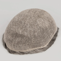 Vente en Gros de Prothèse Capillaire Sur Mesure en Dentelle Française Intégrale pour Hommes, Système de Remplacement de Cheveux Humains pour Hommes