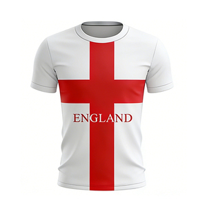 <span class=keywords><strong>Camiseta</strong></span> de Manga Corta con Cuello Redondo, Transpirable y Cómoda, con Logotipo de Bandera Nacional, Impresión Digital en Poliéster para Exteriores, Venta al Por Mayor - Product Image 3