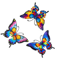 Décoration murale en fer forgé de style européen en forme de papillon pour salon, chambre à coucher, salle à manger, véranda, terrasse, bar