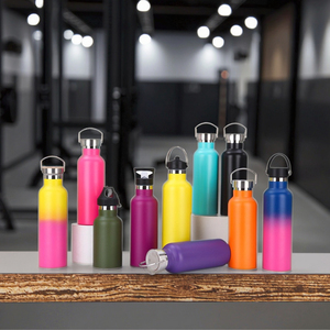 500ml nhà máy bán buôn đôi-tường thép không gỉ cách nhiệt nhiệt bình thể thao chai nước với nắp tre - Product Image 6