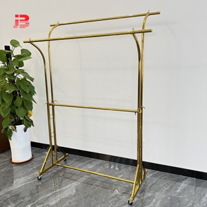 Estante de Metal Dorado Colgante <span class=keywords><strong>para</strong></span> <span class=keywords><strong>Ropa</strong></span> y Exhibición de Prendas - Product Image 3