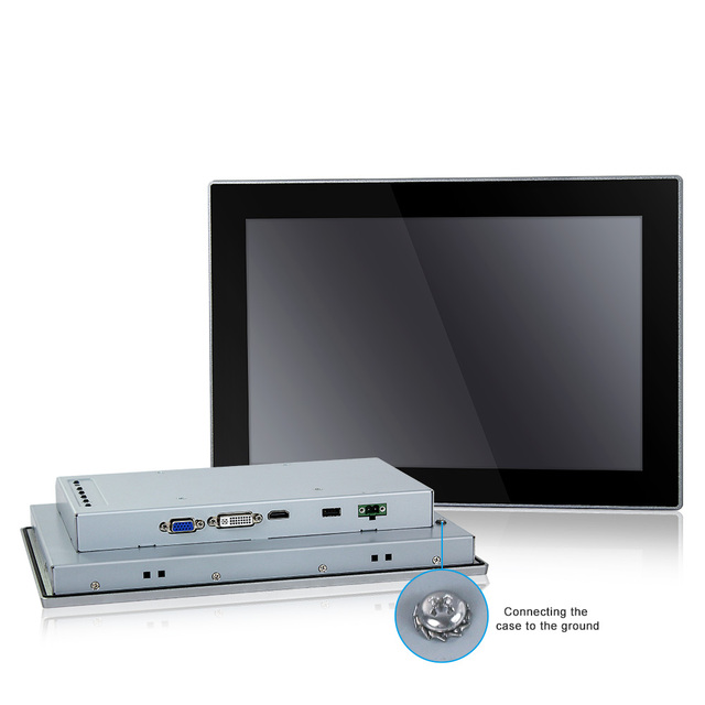 IP66 Windows Android Linux 10 Points PCAP Touch Rugged All in One Embedded LCD Industrial Panel PC Monitor