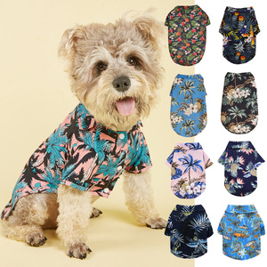Vêtements pour animaux de compagnie Golden Retriever Teddy, chemise décontractée pour chien et chat, motif fruits hawaïens, ananas, <span class=keywords><strong>cocotier</strong></span>, bord de mer, tenues d'été - Product Image 1