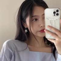 Anting Bunga Perak 925 untuk Wanita, Desain Unik, Nuansa Mewah, Anting Gaya INS Trendi Terbaru, Perhiasan Sederhana