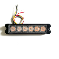 Lumière d'avertissement strobelight à 6 LED Rose Violet Clignotant 220-6 Lumière de calandre à montage en surface