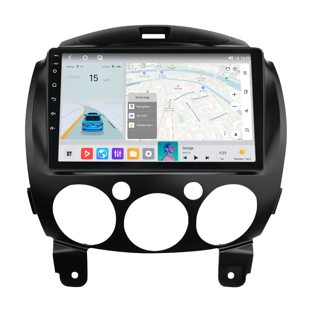 M6 PRO araba ses kablosu android 11 araba radyo Mazda 2 2007-2014 için DSP GPS BT dokunmatik ekran araba radyo için gps android