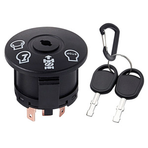 Interrupteur à clé de démarrage pour tondeuse Husqvarna 532193350 en plastique noir avec 2 clés pour démarreur de tracteur - Product Image 5