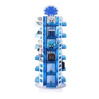 Bestseller Acryl USB Kabel Telefon Ladegerät Display Stand mit LED drehbarem Plexiglas Stand Display für Electronic Store