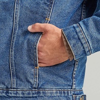 Vestes en jean streetwear pour hommes de haute qualité fabriquées en usine - 100% coton, fermeture à un bouton - Coupe-vent et respirantes, vestes d'automne