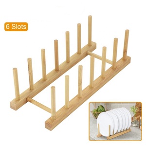 Multifunktions-Küchen geschirr Aufbewahrung regal Bambus Holz <span class=keywords><strong>Display</strong></span> Bambus Tee Kaffeetasse Abtropffläche <span class=keywords><strong>Rack</strong></span> Trocknen - Product Image 3