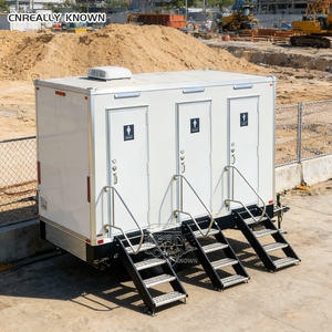 ห้องน้ำเคลื่อนที่แบบพกพาสำหรับงานอีเว้นท์ รถพ่วงห้องน้ำเคลื่อนที่ พร้อมสติ๊กเกอร์ตกแต่งเพื่อการส่งเสริมแบรนด์ สำหรับแคมเปญการตลาดกลางแจ้ง - Product Image 2