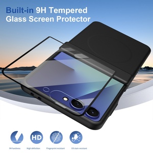 เคสโทรศัพท์แม่เหล็กแบบด้านคุณภาพสูงสำหรับ Samsung Flip 8 4 5 6 7 รองรับการชาร์จไร้สาย พร้อมฟิล์มกันรอยหน้าจอ ป้องกันการกระแทก - Product Image 5