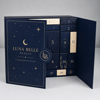 Boîte de calendrier de l'avent de luxe personnalisée de 25 jours pour cosmétiques, soins de la peau, emballage cadeau de Noël