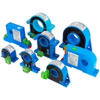 Pemancar arus AC/DC 4 sampai 20mA 0-100A 0-20A Hall Sensor arus 0 sampai 10V 0-5v RS485 Sensor arus 25mm transduser