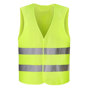 Chaleco de seguridad reflectante amarillo fluorescente con franjas reflectantes para ropa de trabajo de tráfico y limpieza - Product Image 4