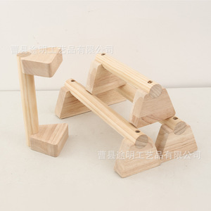 Barras Paralelas de Madera para Flexiones, de Caucho, 20cm, 25cm, 30cm, 40cm, 50cm, Duraderas, Unisex, para Adultos, Equipo de Ejercicio - Product Image 1