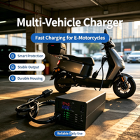 Chargeur automatique intelligent AC/DC 60V15A pour tricycle électrique à batterie au plomb, coque en aluminium