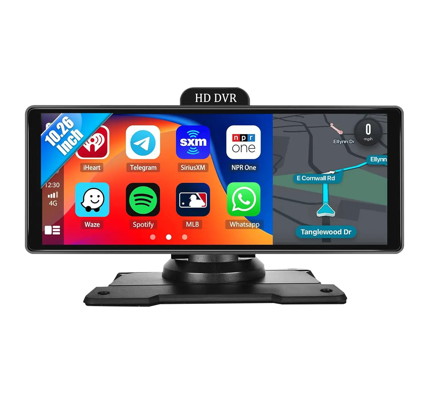 Carplay 4K 1080P Xếp 10.26 Inch Dash Máy Ảnh Xách Tay Màn Hình Cảm Ứng Xe Chơi Đài Phát Thanh Âm Thanh Receiver