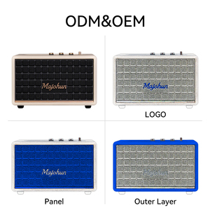 Oem & ODM mua số lượng lớn mới di động cầm tay không dây loa bằng gỗ, máy tính để bàn trang trí loa siêu trầm Retro nhà hệ thống âm thanh - Product Image 2