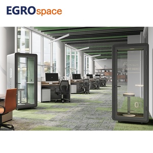 EGROspace Modern Commercial Acoustic Cabin Privacy Work Soundproof Movable <strong>Telephone</strong> Booth Office Pod - Product Image 6