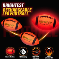 Propriétaire de brevet Nouveau style Type-C LED Light up Football USB Rechargeable Taille 6 Ballon de football en caoutchouc