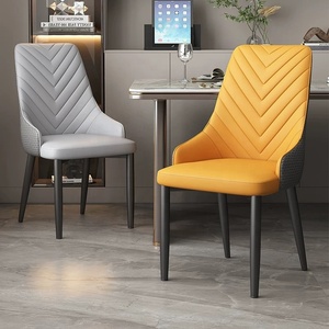 <span class=keywords><strong>Chaise</strong></span> <span class=keywords><strong>de</strong></span> salle à manger Zayshine, style italien moderne, luxe, pieds en métal, coussin moelleux, hôtel, villa, appartement, ensemble <span class=keywords><strong>de</strong></span> meubles en cuir pour restaurant - Product Image 2