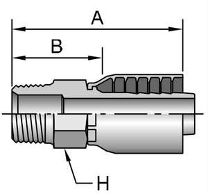 Raccord à sertir Parker série 43 10143 NPT mâle, extrémité de <span class=keywords><strong>tuyau</strong></span> <span class=keywords><strong>hydraulique</strong></span> <span class=keywords><strong>rigide</strong></span>, état neuf - Product Image 6