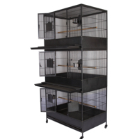 Grande volière à triple étage, nouvelle conception, en fil de fer forgé, cages pour oiseaux reproducteurs, cages pour animaux de compagnie, nichoir en métal pour l'extérieur