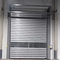 Porte à enroulement automatique en acier électrique moderne, résistante au vent, pour atelier, supermarché