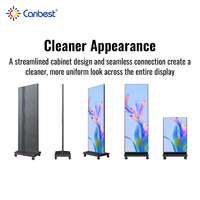 Écran d'affichage LED COB intérieur CANBEST CJ PRO C2 P1.2 P1.5 P1.8, écran numérique pliable sans soudure pour campagne publicitaire