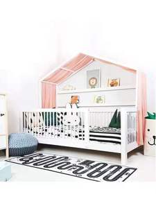 Wooden <strong>House</strong> <strong>Bed</strong> DIY White Pine Wood Toddler Floor <strong>Bed</strong> With Drawer Closed - Product Image 2